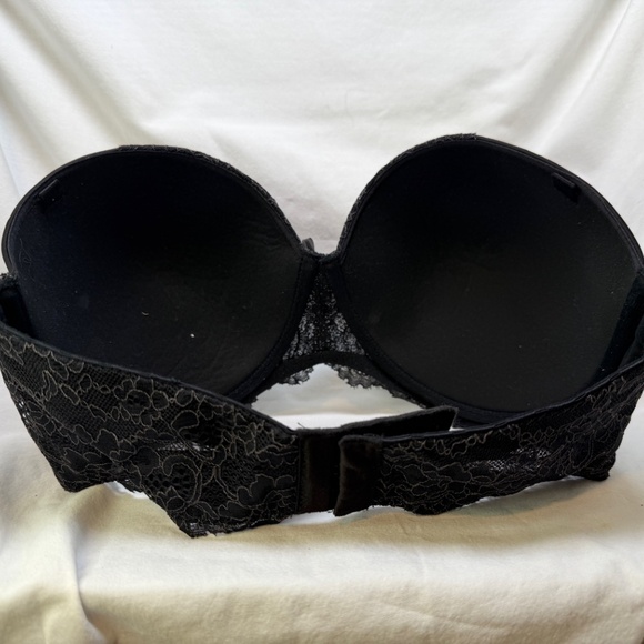 Victoria's Secret Dream Angel Bra Size 32DDD Strapless STRAP MISSING Black Under - Picture 3 of 7